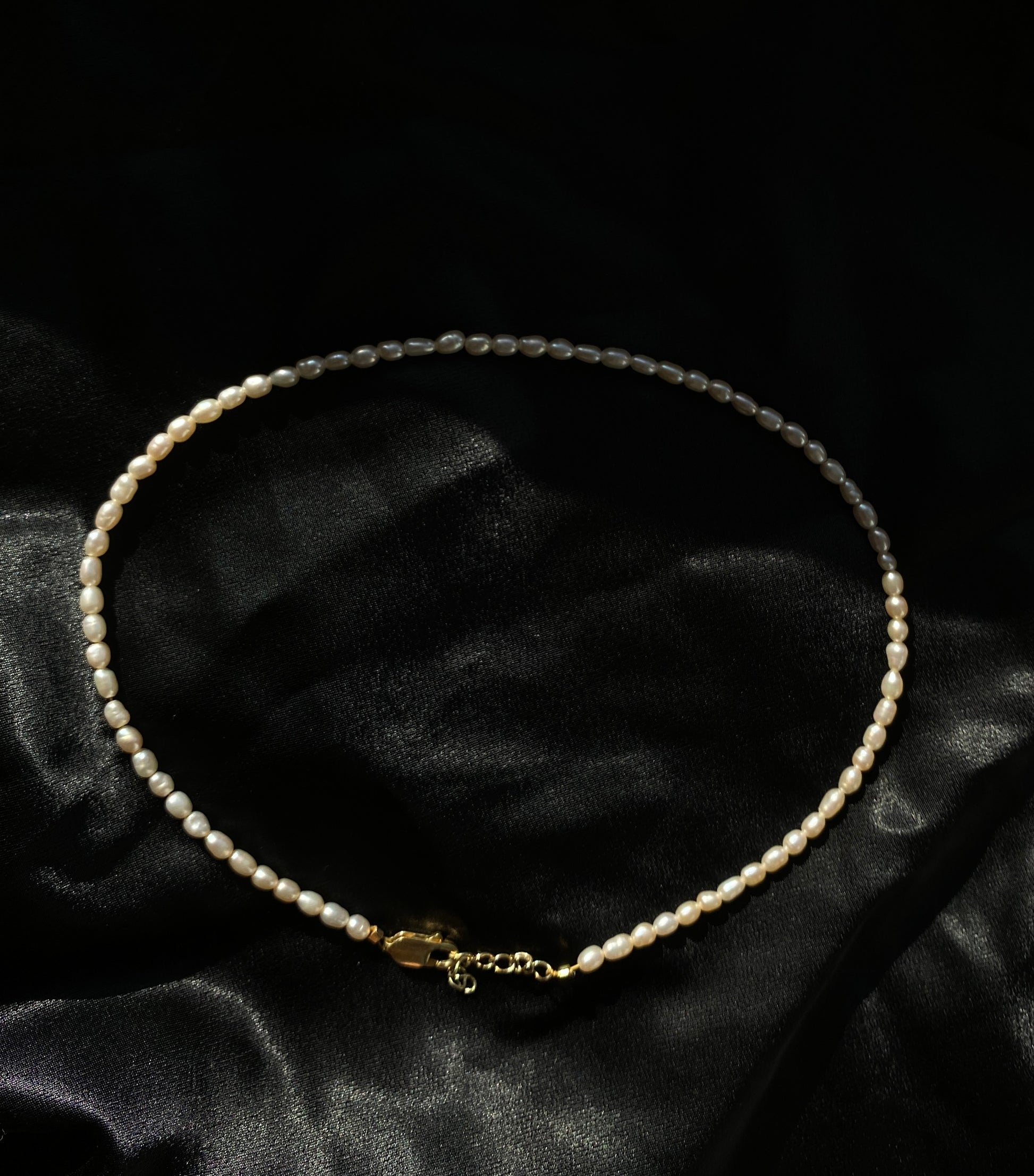 Perlenkette mit 24 Karat Vergoldetem Verschluss